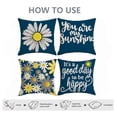 thumbnail image 3 of Hongan Set of 4 Decorative Cushion Covers 18x18 inch, Waterproof Throw Pillow Covers for Outdoor Patio Garden Living Room Sofa Decor (Blue), 3 of 10