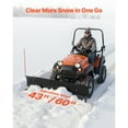 thumbnail image 2 of KFFKFF Lame de Chasse-Neige, 43 Po/60 Po Largeur Kit de Chasse-Neige Réglable, Facile à Détachable, Attache de Labour Universelle avec Rabats en Caoutchouc, 2 of 9