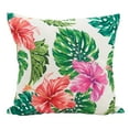 thumbnail image 2 of SARO 1470.M18S 18 in. Square Tahiti Printed Flower with Topical Tone Pillow with Poly Filled  Multi Color, 2 of 4