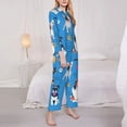thumbnail image 3 of Goofa Cute Dogs Printed Women’s 2 Piece Pajama Set Super,Pajamas Women's Long Sleeve Sleepwear Soft Button Down Loungewear Pjs Lounge Set Nightwear-Small, 3 of 9