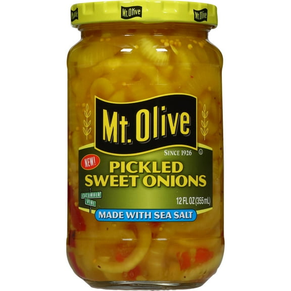 Mt. Olive Pickled Sweet Onions in Glass Jar with Mild Spice, 12 fl oz