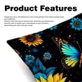thumbnail image 2 of Starry Sky Sunflower Butterfly Velvet Throw Pillow Covers with Unique Patterns - Set of 2, 16x16, 18x18, 20x20 Inches or Living Room, Bedroom, and More!, 2 of 6