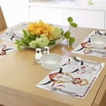 thumbnail image 4 of Ambesonne Tattoo Place Mats Set of 4, Bulls Head with Feather, Standard Size, Red Yellow and White, 4 of 6