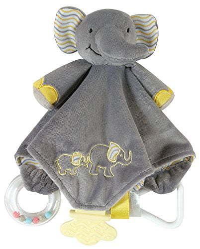 Best Made Toys Bear or Elephant Baby Security Blanket Toy With Rattle 