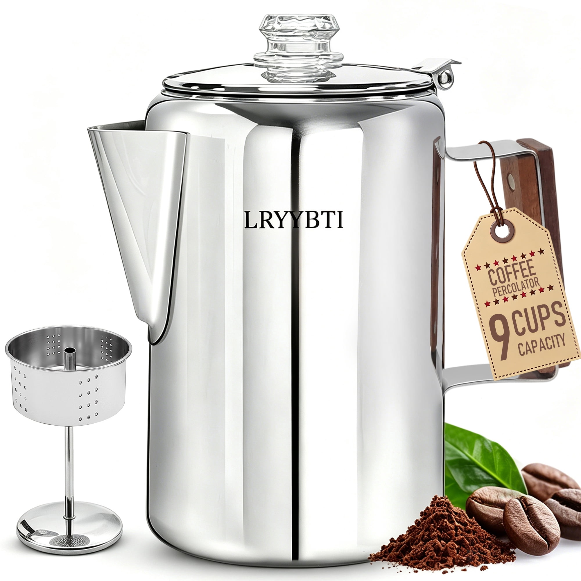 Stansport, Enamel Percolator Coffee Pot, 8 Cup, Blue - Walmart.com