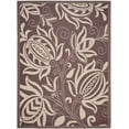 thumbnail image 2 of Safavieh Courtyard Crystal Floral Indoor/Outdoor Area Rug, Chocolate/Natural, 8' x 11', 2 of 9