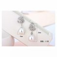 thumbnail image 5 of EOEMY Earrings Luxury Eardrop Rose Flower Pearl Ear Stud Earrings Dangle Wedding Gift, 5 of 9