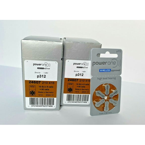 Power-One P312 Hearing Aid Batteries - 120 Count