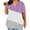 Purple, variant on fatyb Women's Plus Size Tops V Neck Short Sleeve Tee Blouses Printed Summer Casual Loose Tunic Shirts