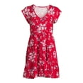 thumbnail image 5 of No Boundaries Juniors Peasant Babydoll Dress, Sizes XS-3XL, 5 of 5