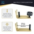 thumbnail image 4 of Rio Salto Gold Barn Door Floor Guide 2-Pack Hardware Kit Adjustable Width Sliding Hardware Modern Barn Interior Gold Brushed Brass Panel Light Gold Roller Floor Guide, Wall Mount - 2 Pack, 4 of 6
