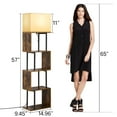 thumbnail image 2 of OUTONLIFE Floor Lamp with Shelves & Remote, 4-Tier Dimmable S Shape Standing Lamp with 3 Color Temperature LED Bulb for Living Room Bedroom, Office, 2 of 13