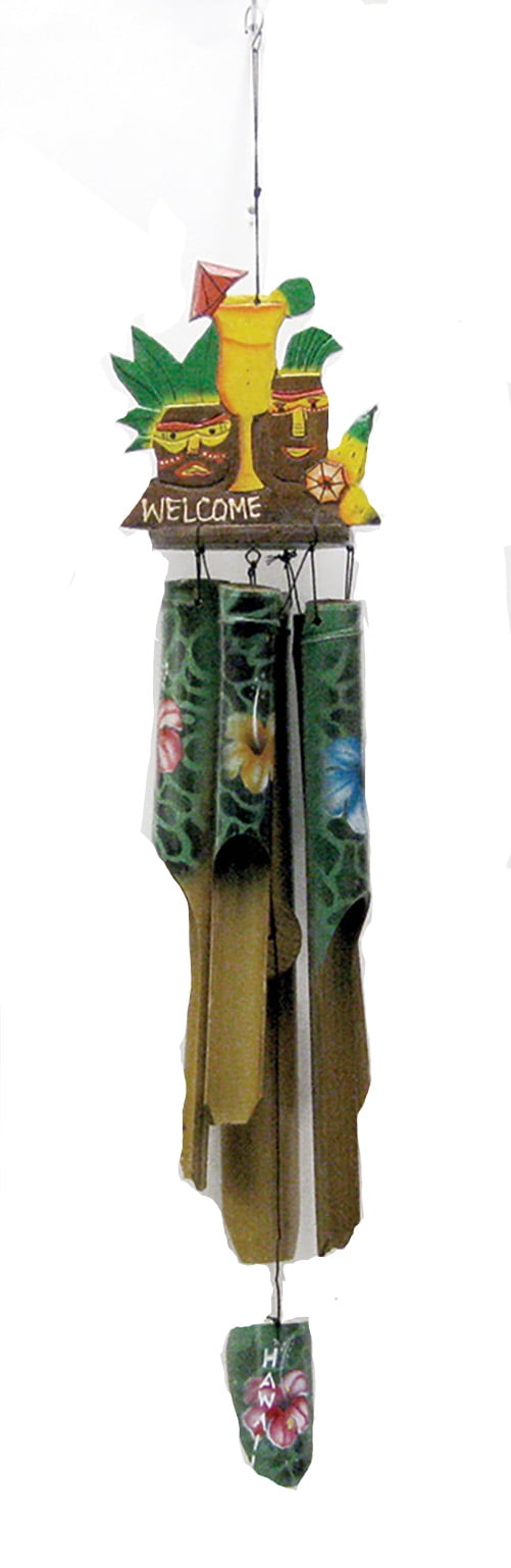Hawaiian Wind Chime Tube Drink & Tiki 23"
