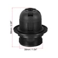 thumbnail image 2 of Uxcell E26/E27 Screw Thread 24mm Light Socket Retro LED Bulb Lamp Holder Black 3 Pack, 2 of 5