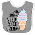 thumbnail image 3 of Inktastic All You Need is Ice Cream with Ice Cream Cone Boys or Girls Baby Bib, 3 of 4