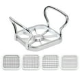 thumbnail image 1 of Heavy Duty Stainless Steel Vegetable Dicer Potato Slicer Fry Cutter With Replacement And Ergonomic Handle For Efficient Kitchen Prep, 1 of 8