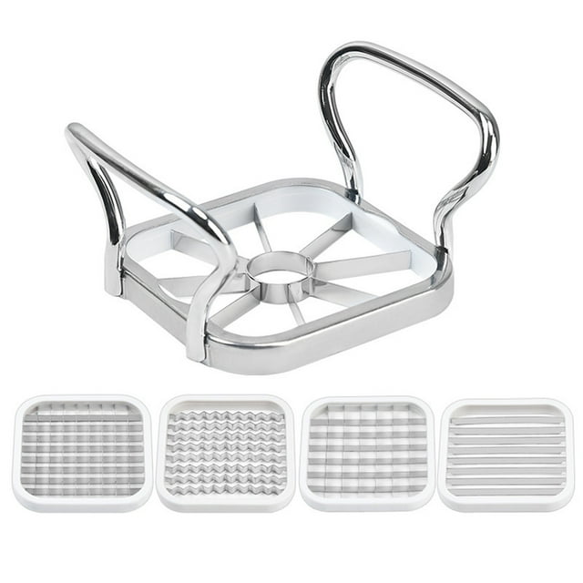Peeler Cutter for Kitchen Multipurpose Heavy Duty Stainless Steel Dicer and Potato Slicer with Five Replacements and Comfortable Handle for Family Use Vegetable Fruit Prep