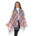 thumbnail image 3 of FORMRS Womens Scarf Winter Soft Long Big Warm Shawls Wrap Tassel Scarves, Pink Shimmering Pattern, 3 of 9
