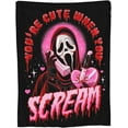 thumbnail image 2 of Halloween Horror Movie Blanket, Ghost-Face Blanket Lightweight & Warm, Ultra-Soft & Comfy Flannel Blanket, Microfiber Fleece Blanket, Anti-Pilling Plush Blanket for Couch, Bed, Sofa, 2 of 6