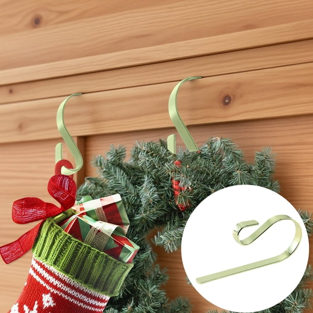 Ganchos para colgar Ganchos metálicos Ganchos para calcetines navideños Ganchos para chimeneas navideñas Ganchos metálicos multiusos Gancho para chimenea