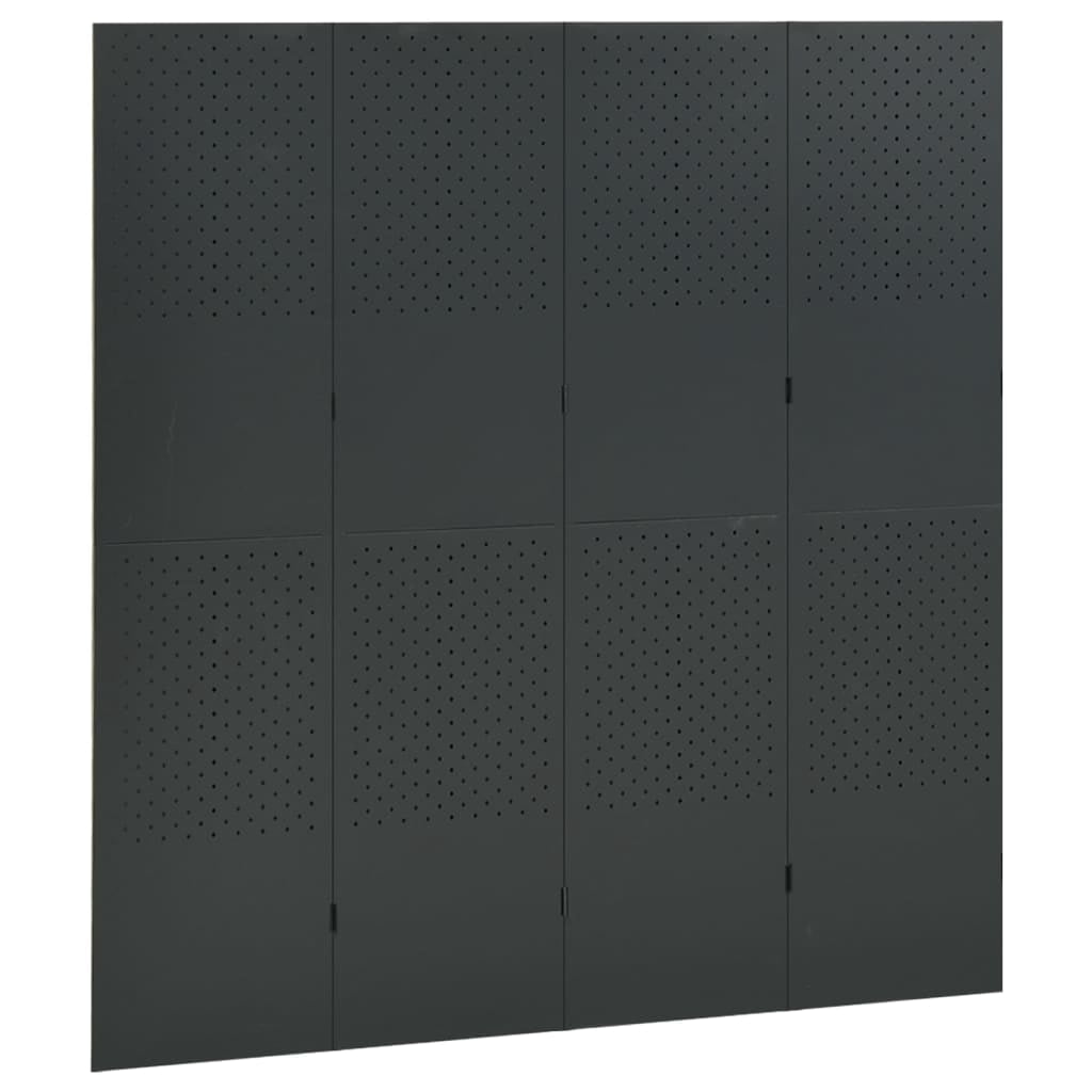 vidaXL Room Divider Freestanding Privacy Screen for Room Separation Steel