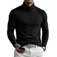 thumbnail image 2 of Mens Turtleneck Long Sleeve Shirts Casual Slim Fit Undershirt Lightweight T-Shirt for Outdoor & Business, 2 of 4