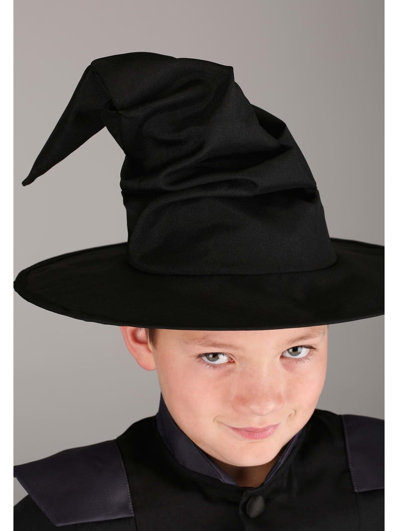 Kid's Warlock Costume - Small Size, Black Robe & Hat Set, 100% Polyester