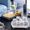 thumbnail image 3 of AMERTEER Drainage Tray Double Tea Tray Plastic Storage Tray Tea Table Fruit Tray For Home Living Room, 3 of 5