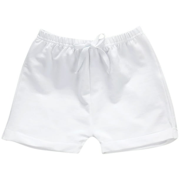 Odeerbi 6M-8Y Niños Niñas Verano Algodón Pantalones Cortos Deportivos Color Sólido Lindo Ocio Frenulum Pantalones Cortos