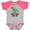 Heather and Hot Pink, variant on Inktastic Gigi and Poppy Love Me Dinosaur Boys Baby Bodysuit