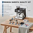 thumbnail image 4 of Studyset Stainless Steel Espresso Machine with Grinder & 20 Bar Pressure, 2.8L Removable Water Tank, Milk Frother Steam Wand ,Adjustable Shot Volume, Professional Home/Office Use, 4 of 7