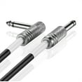 thumbnail image 3 of 6.35mm Guitar Cable (25FT) - 1/4 Inch TS to 1/4 Inch TS 6.35mm Phono Jack Straight to Right Angle Plug Instrument Wire Cord For Electric Bass Guitar, Amplifier, Musical Instrument Line-level, 3 of 4