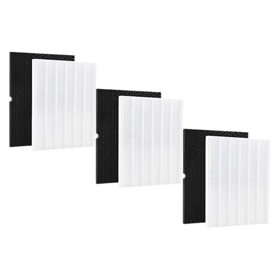 116130 5500-2 Replacement Filter H for Winix 5500-2 AM80 True HEPA Activated Carbon 16.25 L x 12.5 W x 1.5 , 3 Sets