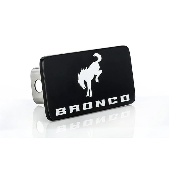 Ford Bronco Black Oval Trailer Tow Hitch Cover Plug (2" Inch Post)