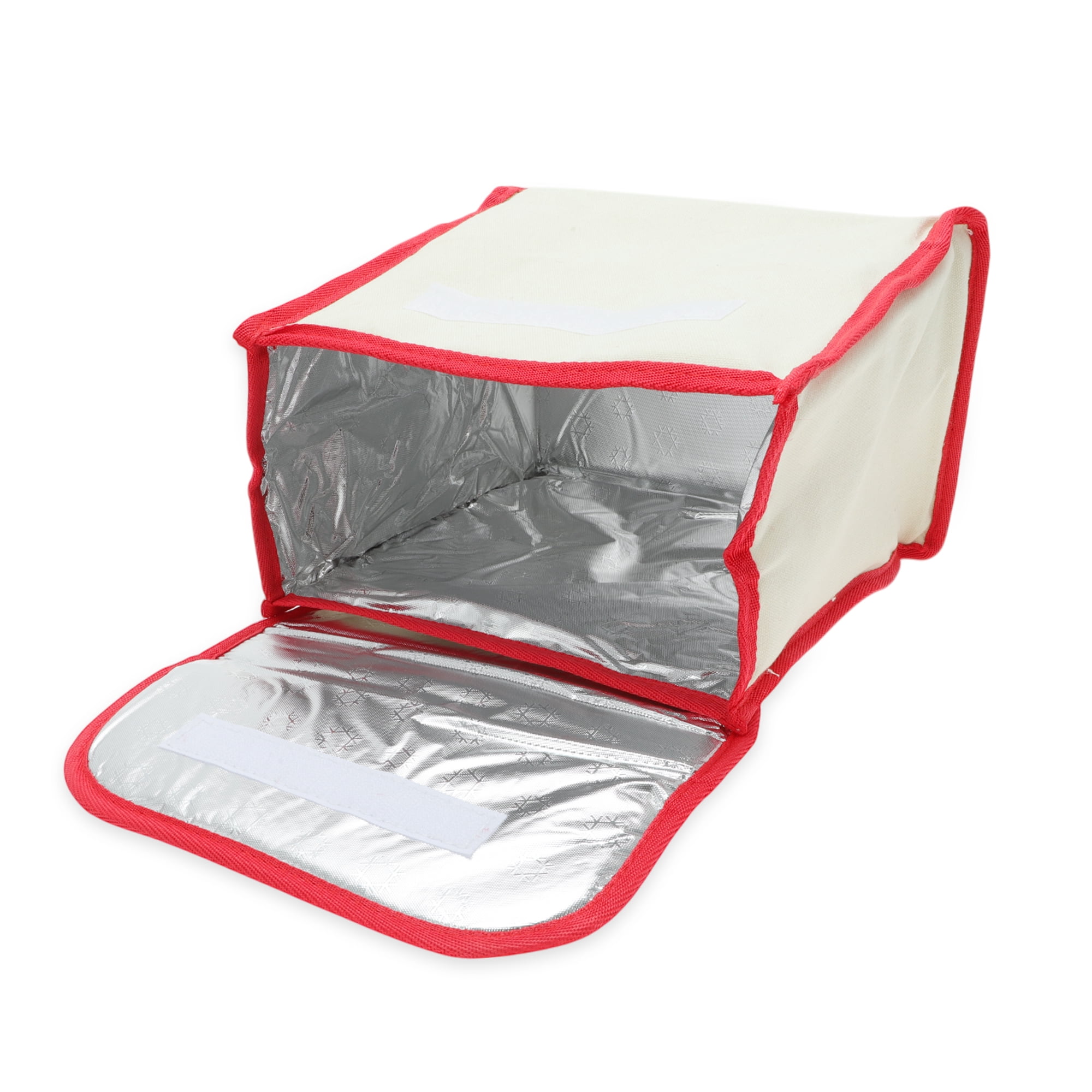 Unique Bargains Flip Cover Lunch Bag 1 Pc Beige, Red