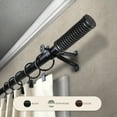 thumbnail image 3 of InStyleDesign  Yarn Adjustable Curtain Rod Satin Nickel 120 to 170 inches Silver Finish, 3 of 4