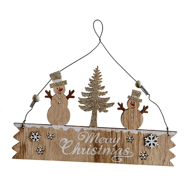 Decoraciones navideñas colgantes BLESIY adorno navideño para puertas paredes estilo D