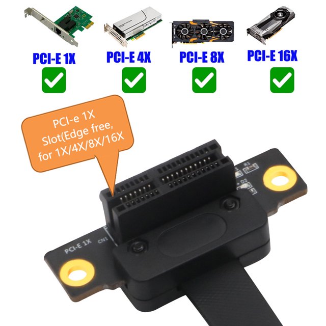 Extensor Pci-Express PCI-E 1X 36Pin Riser Card Extender Lead PCI-Express Extension Ribbon Flex Cable