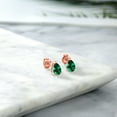 thumbnail image 4 of Gem Stone King 18K Yellow Gold Plated Silver Rainforest Topaz Stud Earrings for Women Men (2.00 Cttw, Gemstone November Birthstone, Pear Shape 8X5MM), 4 of 4