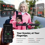 Electric scooters for adults, 550W, 19 mph, 19-mile range, foldable, 8.5 tire, side light & app
