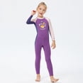 thumbnail image 2 of Soidarity Traje de neopreno para niños, conjunto de esnórquel de una pieza, traje de baño de dibujos animados para niñas, traje de neopreno de nailon Deportes acuáticos Violeta XXL Soidarity OD003308-05, 2 of 6