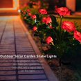 thumbnail image 3 of L Blue Luces solares de flores de rosas [6 flores mejoradas], luces de rosas con energía solar para exteriores, luces decorativas solares para jardín, luces solares para caminos,, 3 of 5