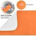 thumbnail image 2 of Orange Solid Color Dish Drying Mat Absorbent Reversible Dish Drainer Pad Tableware Mat for Kitchen Countertop Home Decoration, 16 x 18 Inch, 2 of 7