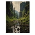thumbnail image 3 of Designart "Olympic National Park River USA s Scenic Beauty" Landscapes Print on Natural Pine Wood, 3 of 5