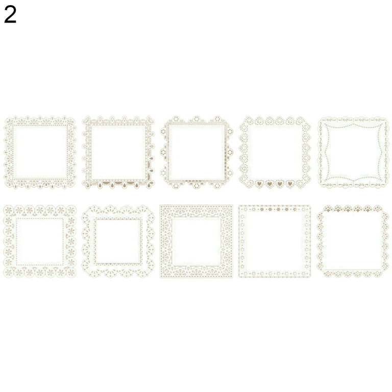 10Pcs/Set Scrapbooking Pad Lace Pattern Easy to Use Lightweight Craft  Material Journaling Paper for Home Red Paper 