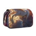 thumbnail image 1 of Disketp Rainbow Cloud White Horse Estuche de Lápices de Doble Capa con Tapa Abatible y Cremallera, Organizador Escolar para Adolescentes y Adultos, 1 of 7