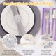 thumbnail image 3 of Juego de 8 servilleteros navideños plateados con forma de copo de nieve for mesas de comedor: decoración rústica for bodas, Navidad, Acción de Gracias y cenas festivas., 3 of 7