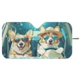 thumbnail image 3 of Xixirimido Car Windshield Sun Shade Foldable Sunshade Front Window Cover Sun Visor for Trucks SUVs Sedan Universal Car Interior Accessories, Cute Corgis, 3 of 8