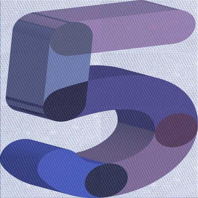 Ahgly Company Machine Washable Indoor Square Transitional Deep Periwinkle Purple Area Rugs, 4' Square