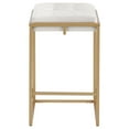 thumbnail image 5 of Nadia Square Padded Seat Counter Height Stool (Set of 2) Beige and Gold, 5 of 11